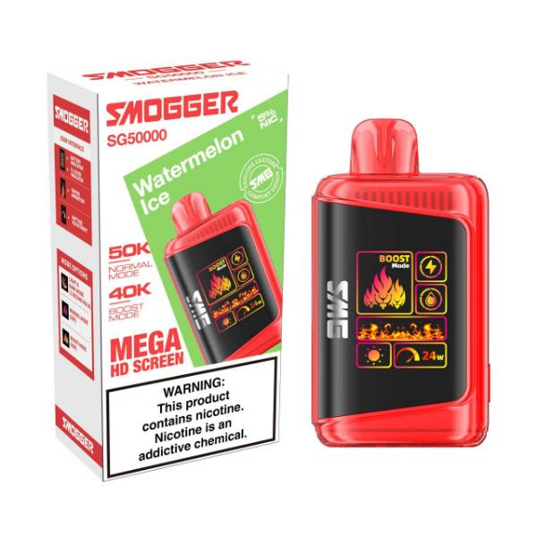 Smogger SG50000 Puff Disposable-Watermelon Ice-Single Disposable-5%-24mL