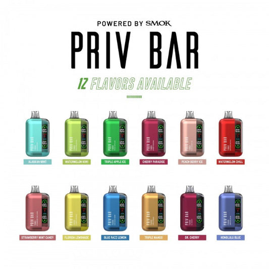 SMOK Priv Bar Turbo 15000 Puffs Disposable Vape 16mL Best Flavors