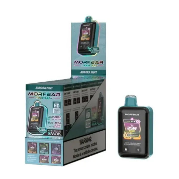 Best Deal SMOK Morf Bar Touch 20k Rechargeable Disposable Vape 5 Pack - Aurora Mint