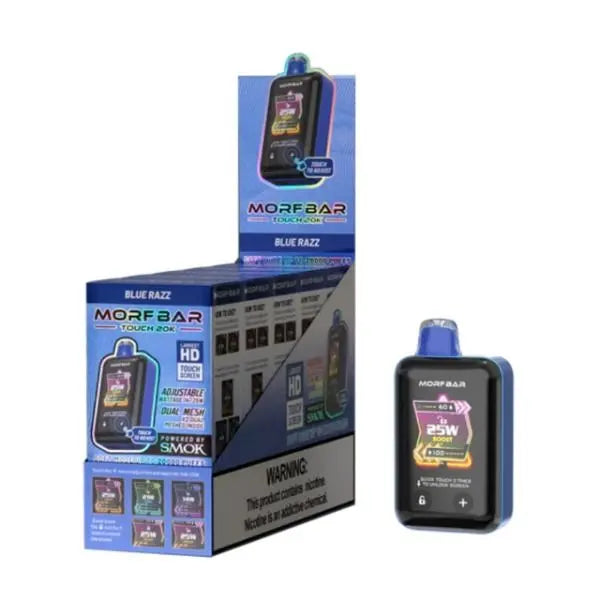 Best Deal SMOK Morf Bar Touch 20k Rechargeable Disposable Vape 5 Pack - Blue Razz