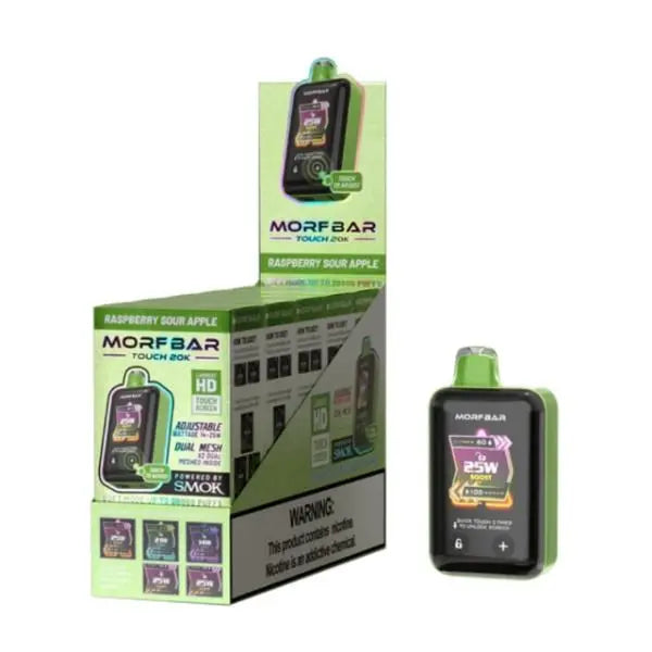 Best Deal SMOK Morf Bar Touch 20k Rechargeable Disposable Vape 5 Pack - Raspberry Sour apple