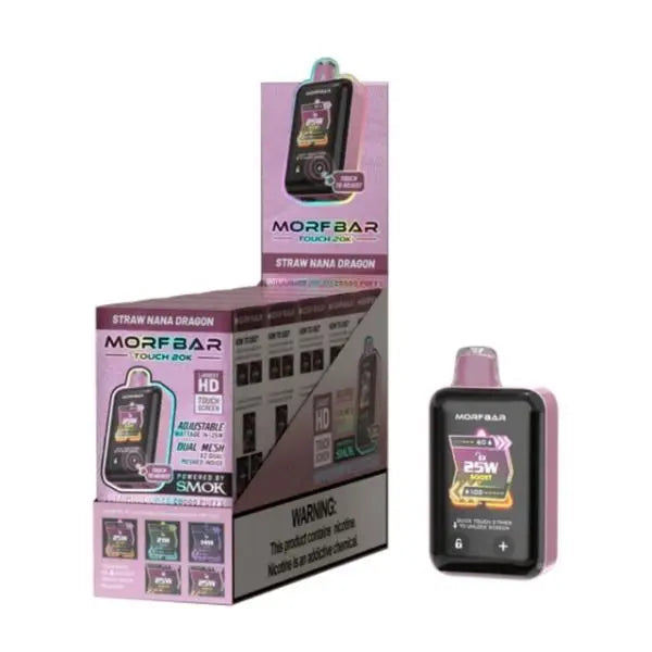 Best Deal SMOK Morf Bar Touch 20k Rechargeable Disposable Vape 5 Pack - Straw nana Dragon