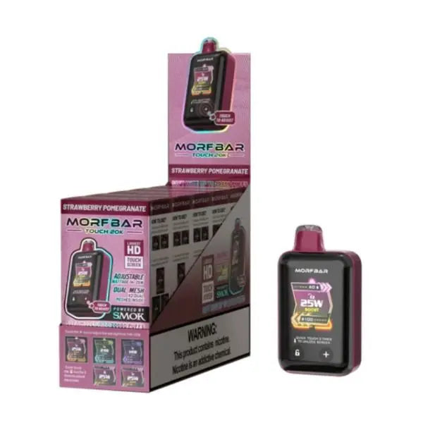 Best Deal SMOK Morf Bar Touch 20k Rechargeable Disposable Vape 5 Pack - Strawberry Pomegranate