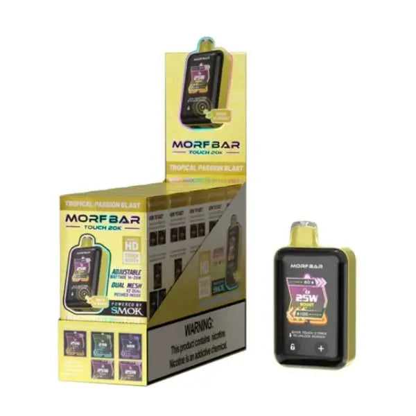 Best Deal SMOK Morf Bar Touch 20k Rechargeable Disposable Vape 5 Pack - Tropical Passion Fruit