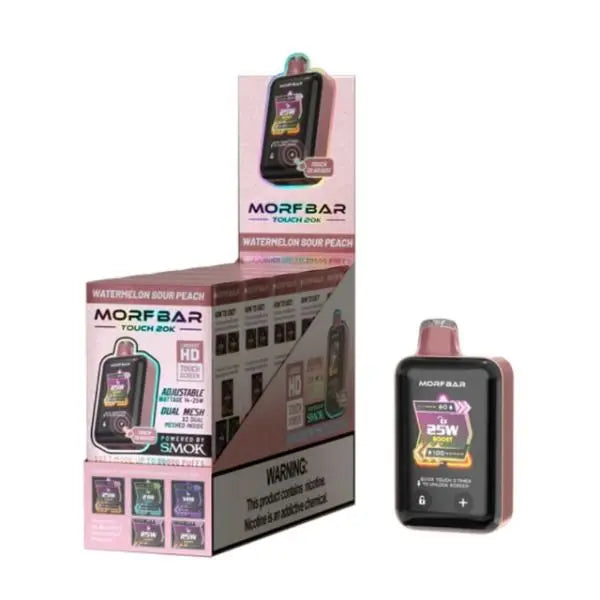 Best Deal SMOK Morf Bar Touch 20k Rechargeable Disposable Vape 5 Pack - Watermelon Sour Peach