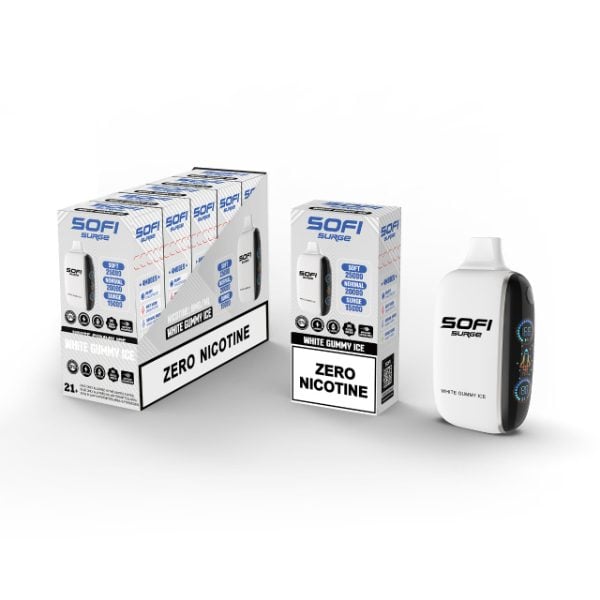 SOFI Surge 25,000 Puffs Zero Nicotine Disposable White Gummy Ice