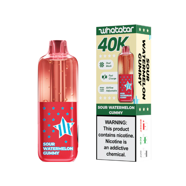 whatabar linko 40K Puff Disposable Device - 40,000 Puffs -Sour Watermelon Gummy
