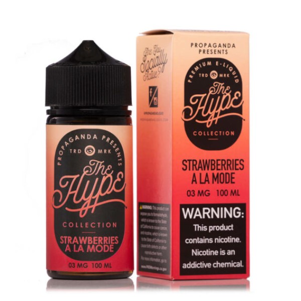Propaganda The Hype Collection E-Liquid 100mL - Strawberries A La Mode