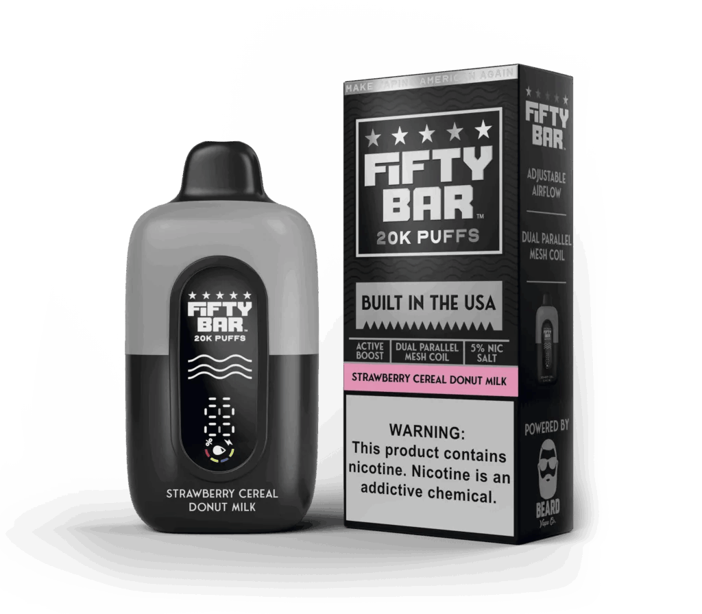 Fifty Bar V2 20000 Puff Disposable-Single Disposable-Strawberry Cereal Donut Milk-50mg