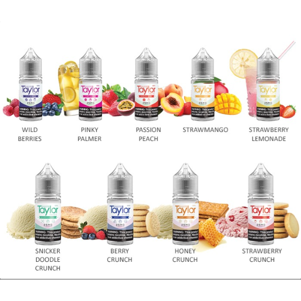 Taylor Salts E-Liquid 30mL for wholesale and bulk pricing from Vape Wholesale USA