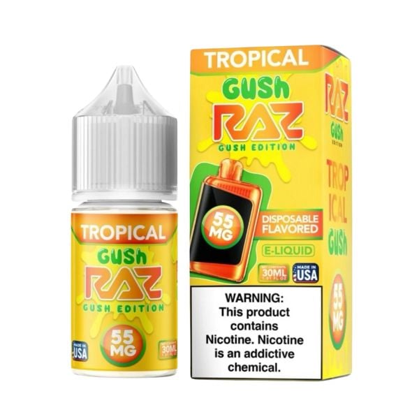 Pod Juice + RAZ Disposables Collab Salt E-Liquid 30mL-Tropical Gush