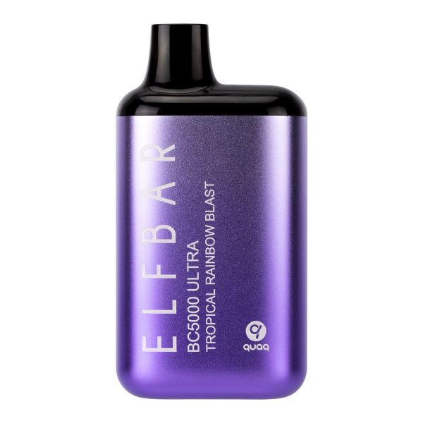 Elf Bar BC5000 Ultra 5000 Puffs Rechargeable Vape Disposable 13mL 10 Pack Best Flavor Tropical Rainbow Blast