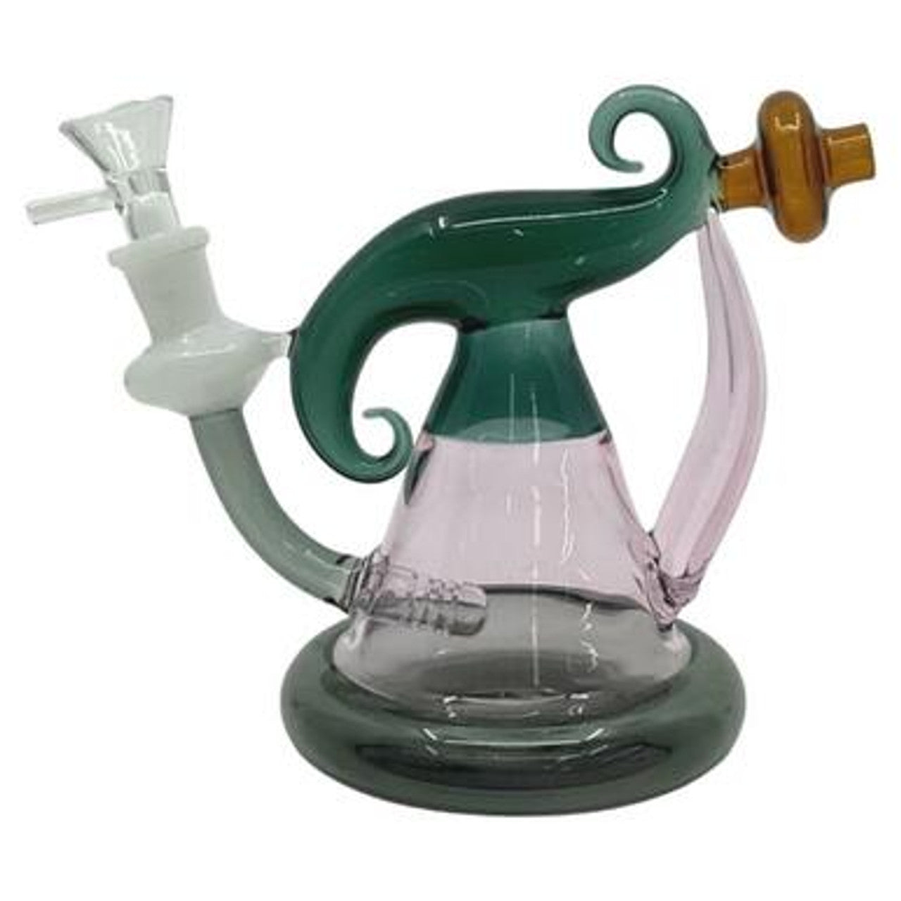 7" Multiple Colors Horn Glass Water Pipe