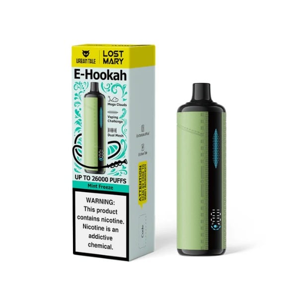 Urban Tale x Lost Mary 26,000 Puffs E-Hookah Disposable - Mint Freeze