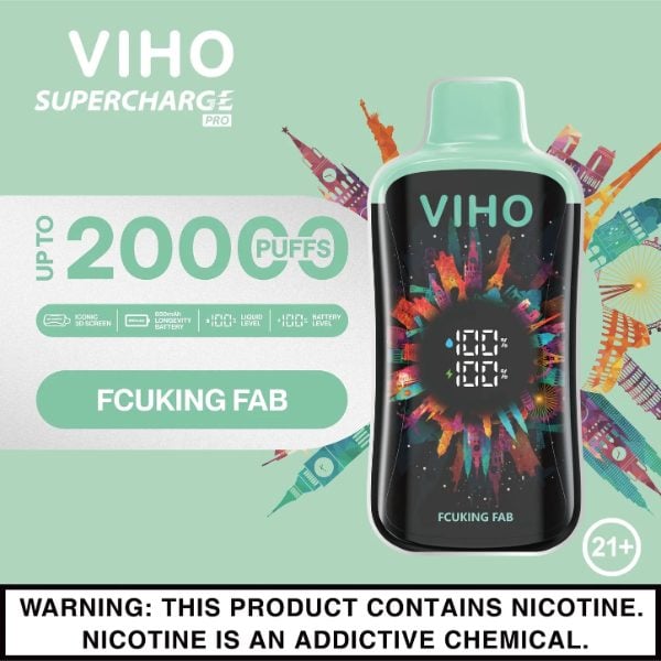 VIHO Supercharge Pro 20,000 Puffs Disposable Fcuking Fab