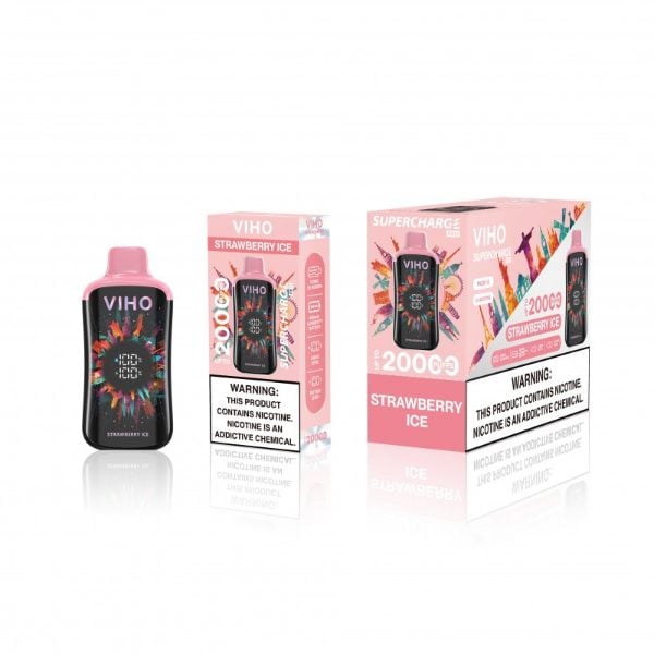 VIHO Supercharge Pro 20,000 Puffs Disposable Strawberry Ice