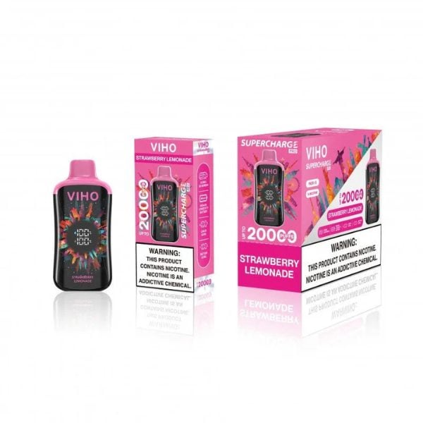 VIHO Supercharge Pro 20,000 Puffs Disposable Strawberry Lemonade
