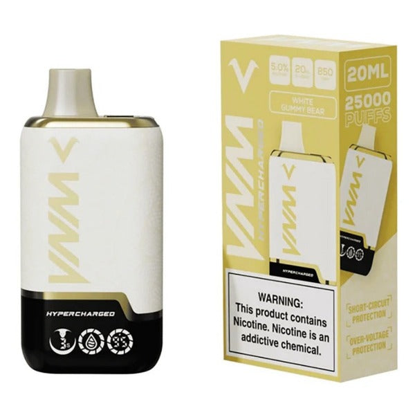 Best Deal VNM Hypercharged 25,000 Puffs Disposable - White Gummy Bear