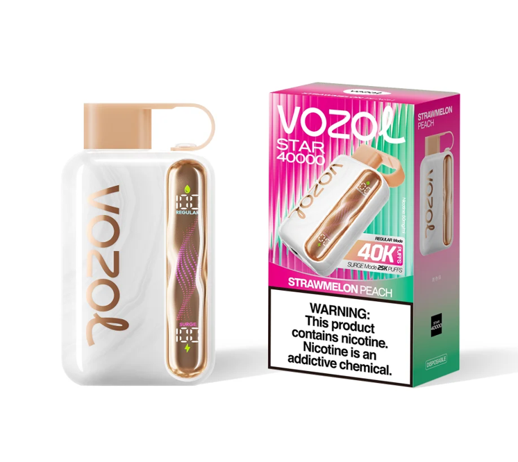 Best Deal Vozol Star 40k Puffs Disposable Vape 10 Pack - Strawmelon Peach