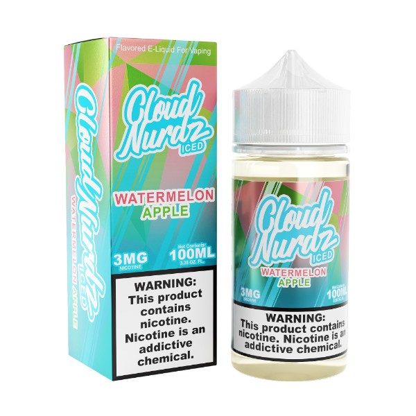 Cloud Nurdz 100ML E-Liquid - Watermelon apple ice