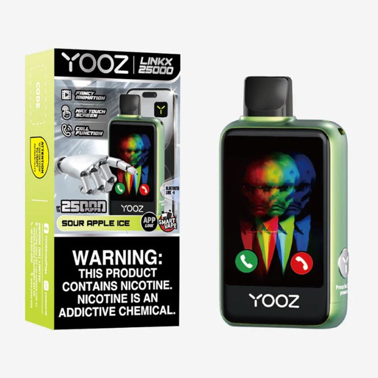 Best Deal YOOZ Linkx 25,000 Puffs Smart Disposable - Sour Apple Ice