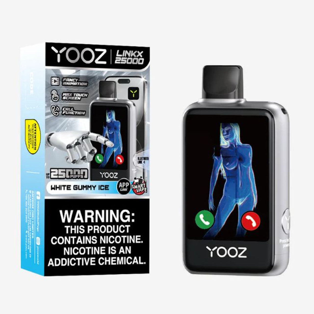 Best Deal YOOZ Linkx 25,000 Puffs Smart Disposable - White Gummy Ice