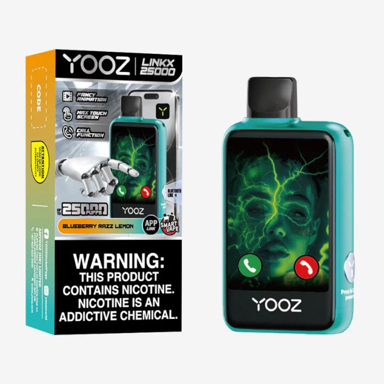 Best Deal YOOZ Linkx 25,000 Puffs Smart Disposable - Blueberry Razz Lemon