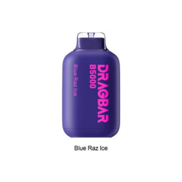 ZoVoo DragBar 5000 Puffs Disposable Vape 5 Pack 13mL Best Flavor Blue Raz Ice