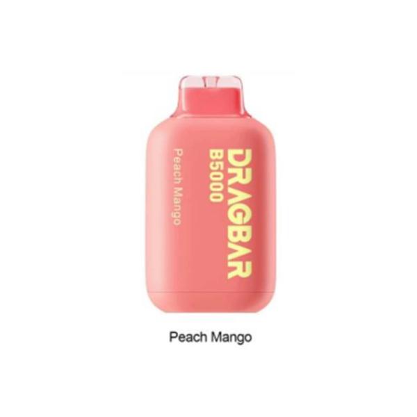 ZoVoo DragBar 5000 Puffs Disposable Vape 5 Pack 13mL  Best Flavor Peach Mango