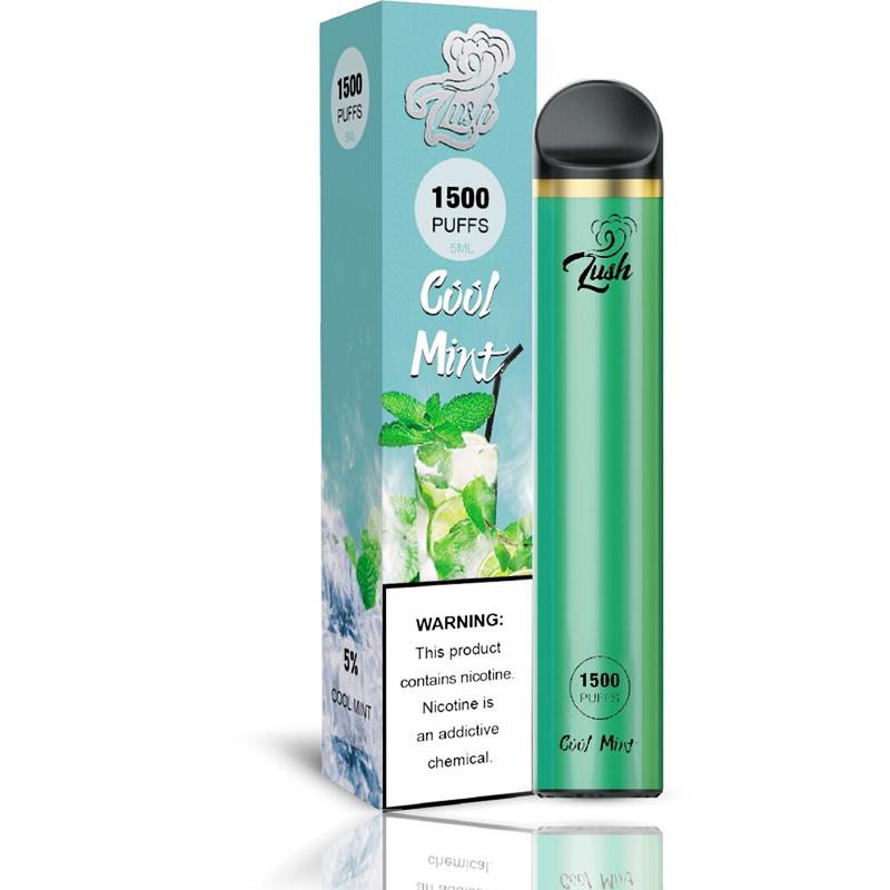 Lush 1500 Puffs Disposable Vape 10 Pack 6mL Best Flavor Cool Mint