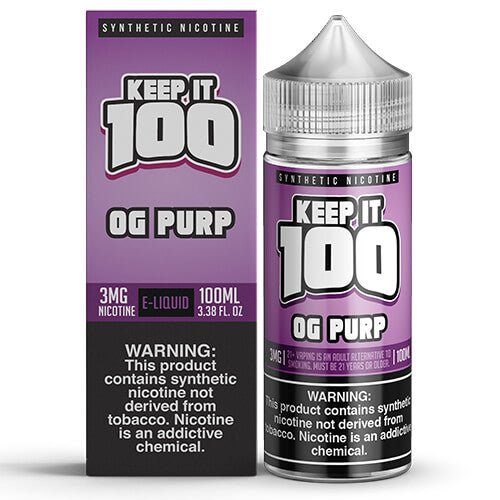 OG Purp by Keep It 100 Synthetic E-Juice