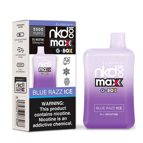 Naked 100 Max G-Box - Disposable Vape Device - Blue Razz Ice